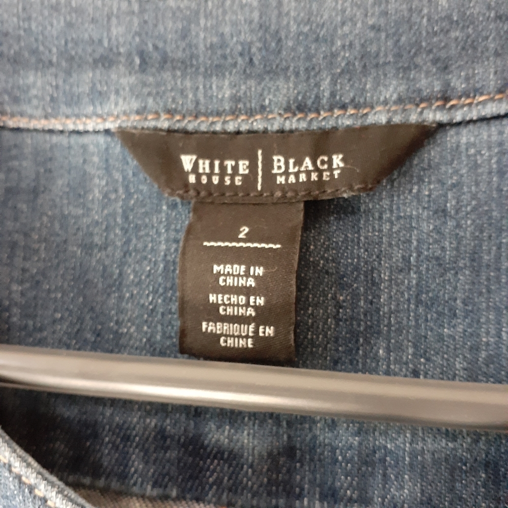 SOLD - WHBM jewel neck denim jacket - Picture 8 of 16